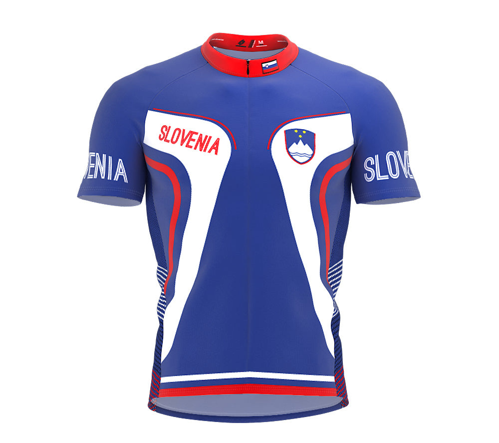 Slovenia  Full Zipper Bike Short Sleeve Cycling Jersey