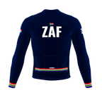ScudoPro Pro Thermal Long Sleeve Cycling Jersey Country CODE South Africa Blue | Men and Women