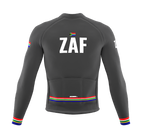 ScudoPro Pro Thermal Long Sleeve Cycling Jersey Country CODE South Africa Gray | Men and Women