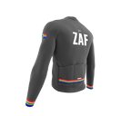 ScudoPro Pro Thermal Long Sleeve Cycling Jersey Country CODE South Africa Gray | Men and Women