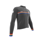 ScudoPro Pro Thermal Long Sleeve Cycling Jersey Country CODE South Africa Gray | Men and Women