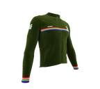 ScudoPro Pro Thermal Long Sleeve Cycling Jersey Country CODE South Africa Green | Men and Women