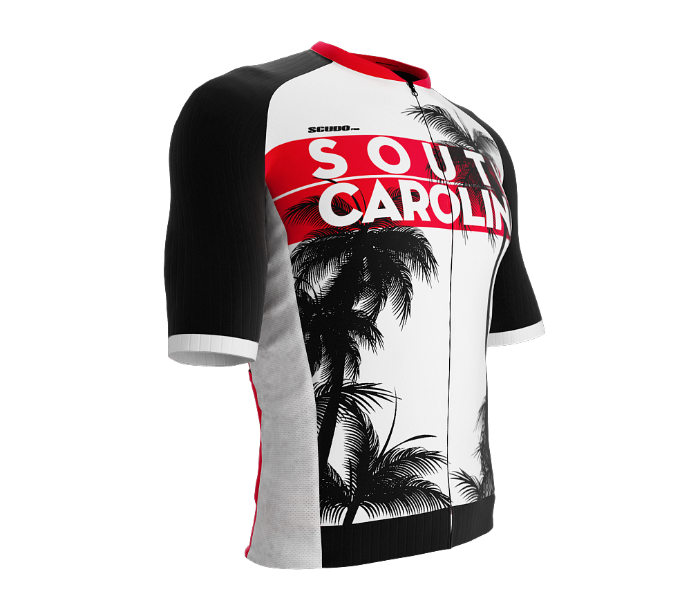 ScudoPro Pro-Elite Short Sleeve Cycling Jersey South Carolina USA State Icon landmark symbol identity  | Men and Women