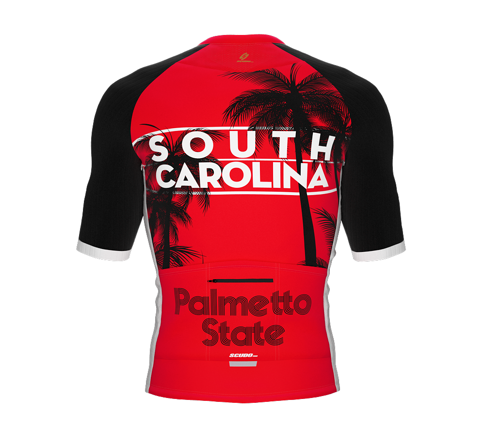 ScudoPro Pro-Elite Short Sleeve Cycling Jersey South Carolina USA State Icon landmark symbol identity  | Men and Women