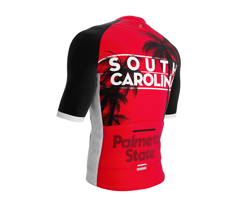 ScudoPro Pro-Elite Short Sleeve Cycling Jersey South Carolina USA State Icon landmark symbol identity  | Men and Women