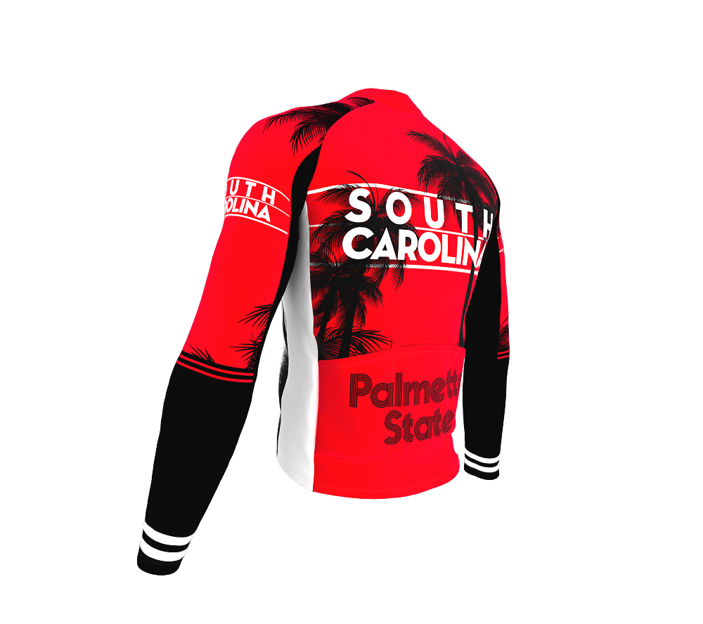 ScudoPro Pro Thermal Long Sleeve Cycling Jersey South Carolina USA state Icon landmark identity  | Men and Women