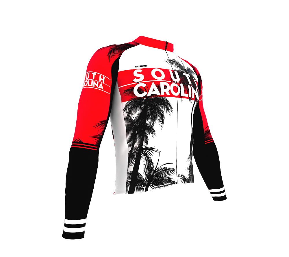 ScudoPro Pro Thermal Long Sleeve Cycling Jersey South Carolina USA state Icon landmark identity  | Men and Women