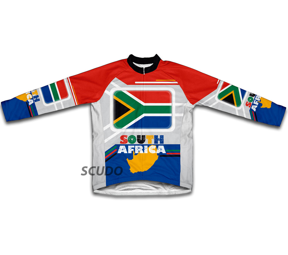 South Africa Flag Winter Thermal Cycling Jersey