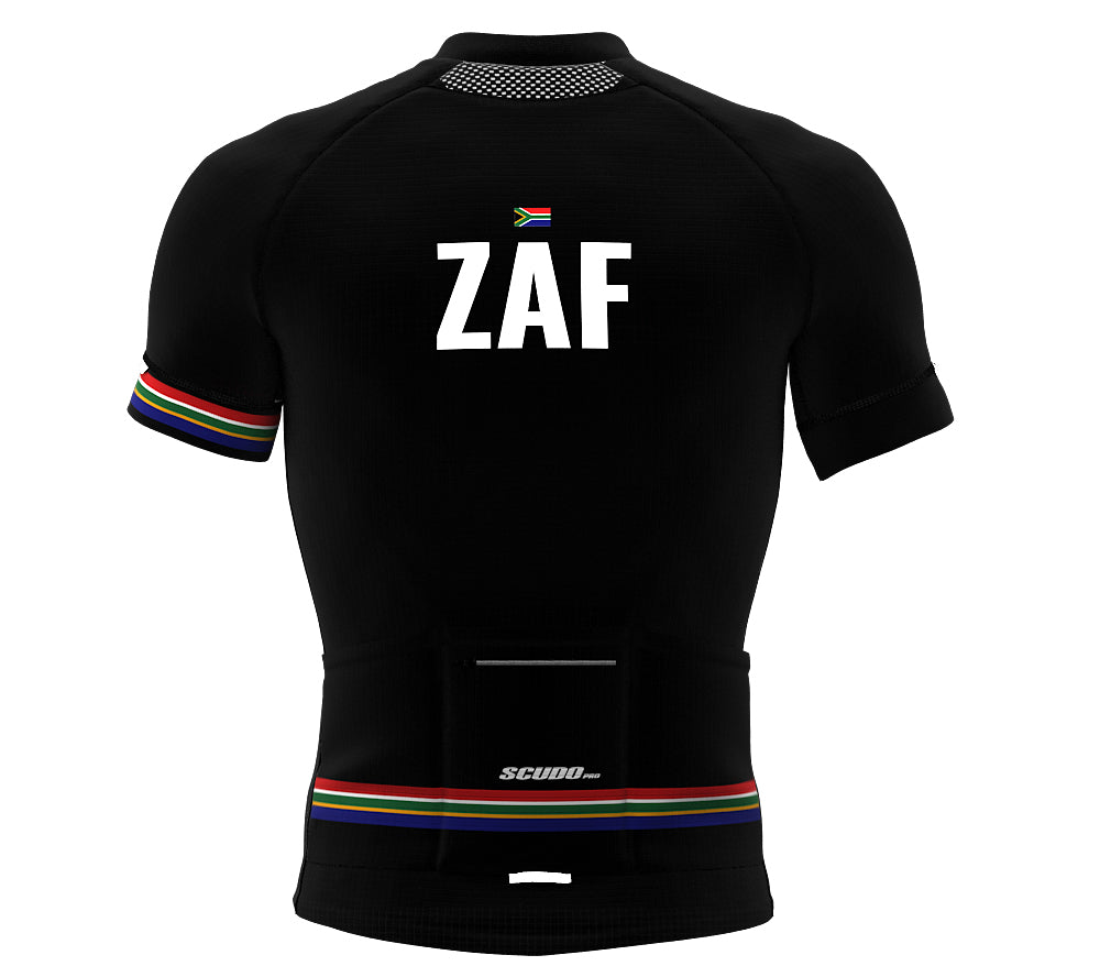 South Africa Black CODE Short Sleeve Cycling PRO Jersey for Men and Women