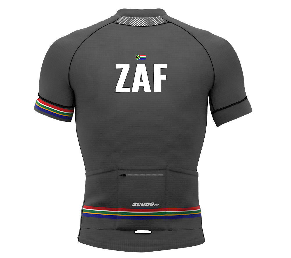 South Africa Gray CODE Short Sleeve Cycling PRO Jersey for Men and Women