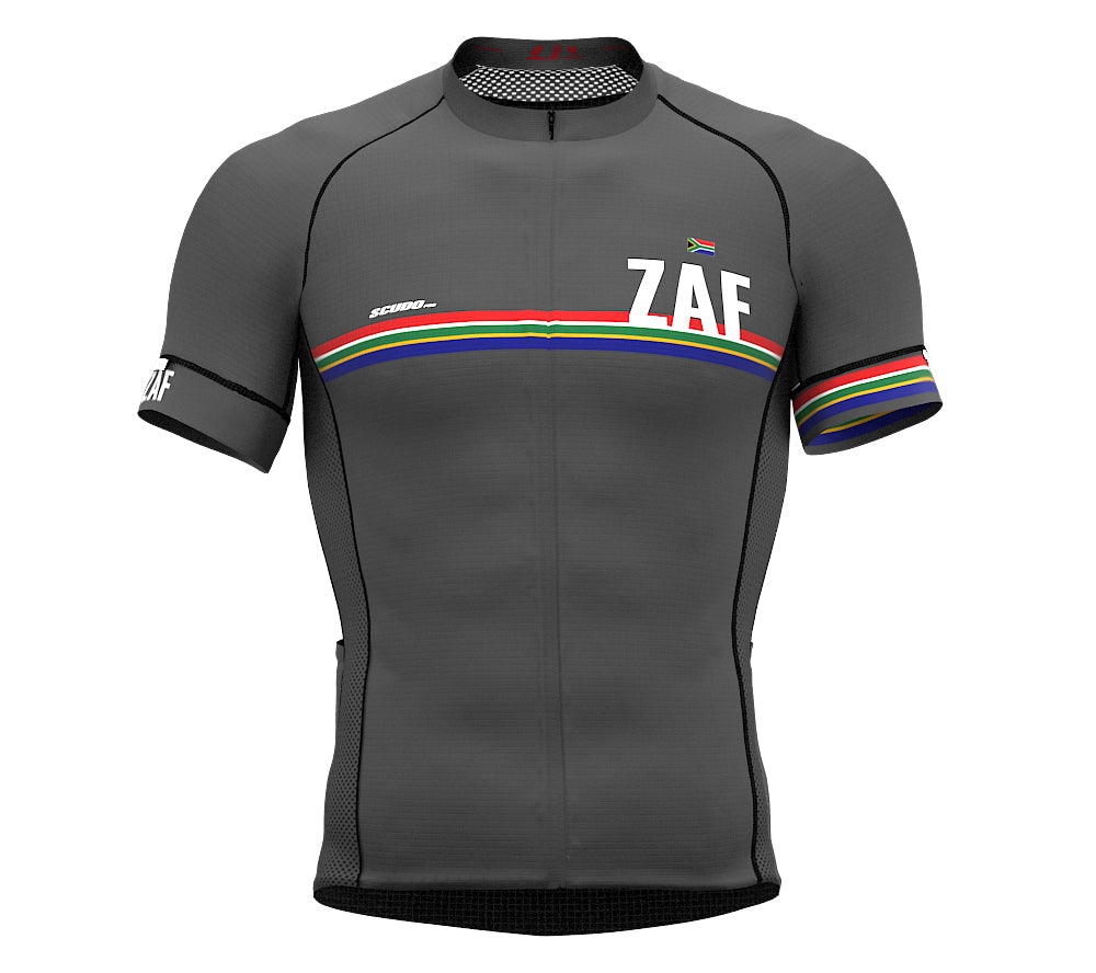 South Africa Gray CODE Short Sleeve Cycling PRO Jersey for Men and WomenSouth Africa Gray CODE Short Sleeve Cycling PRO Jersey for Men and Women