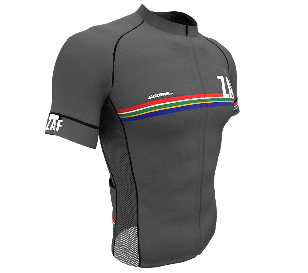 South Africa Gray CODE Short Sleeve Cycling PRO Jersey for Men and Women