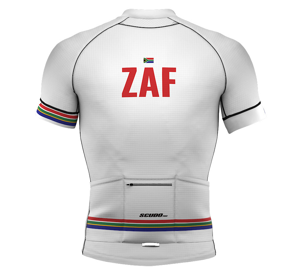South Africa White CODE Short Sleeve Cycling PRO Jersey for Men and Women