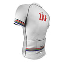 South Africa White CODE Short Sleeve Cycling PRO Jersey for Men and Women