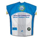 South Dakota Flag Short Sleeve Cycling Jersey for Men and Women
