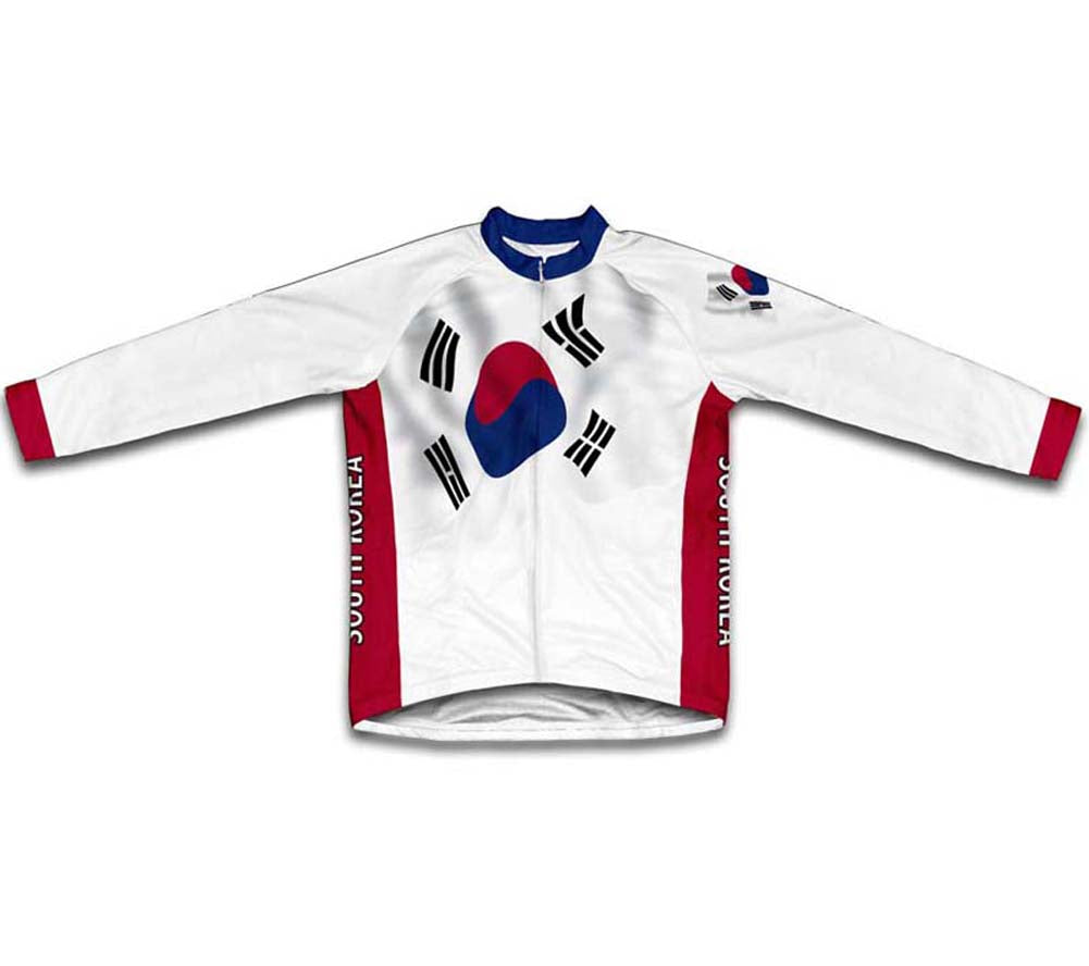 South Korea Flag Winter Thermal Cycling Jersey