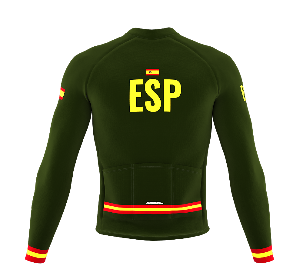 ScudoPro Pro Thermal Long Sleeve Cycling Jersey Country CODE Spain Green | Men and Women