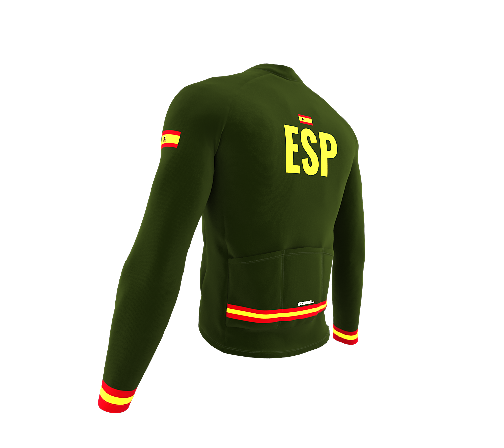 ScudoPro Pro Thermal Long Sleeve Cycling Jersey Country CODE Spain Green | Men and Women