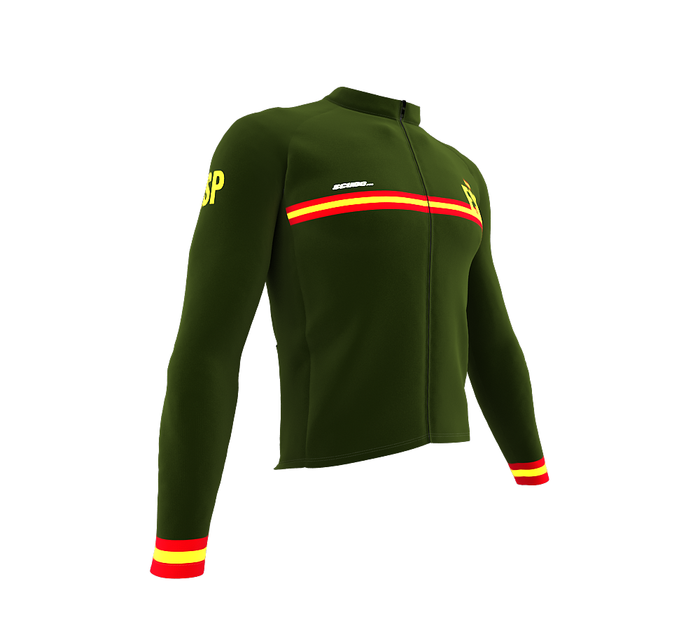 ScudoPro Pro Thermal Long Sleeve Cycling Jersey Country CODE Spain Green | Men and Women