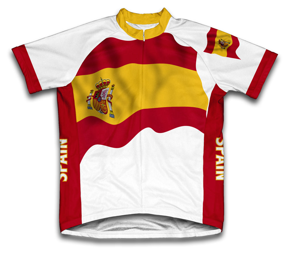 Spain Flag Cycling Jersey for Men and Women