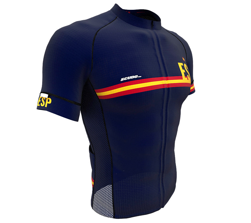 Spain Blue CODE Short Sleeve Cycling PRO Jersey for Men and Women
