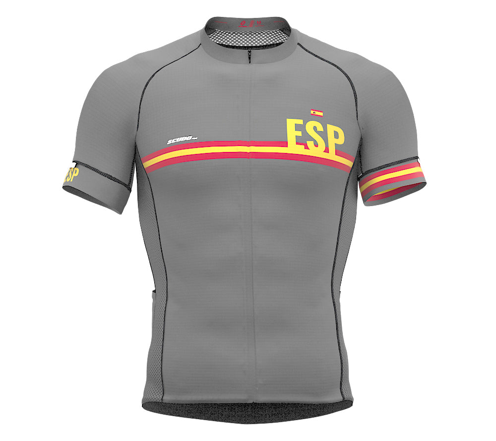 Spain Gray CODE Short Sleeve Cycling PRO Jersey for Men and WomenSpain Gray CODE Short Sleeve Cycling PRO Jersey for Men and Women