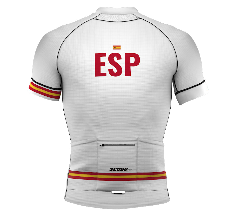 Spain White CODE Short Sleeve Cycling PRO Jersey for Men and Women