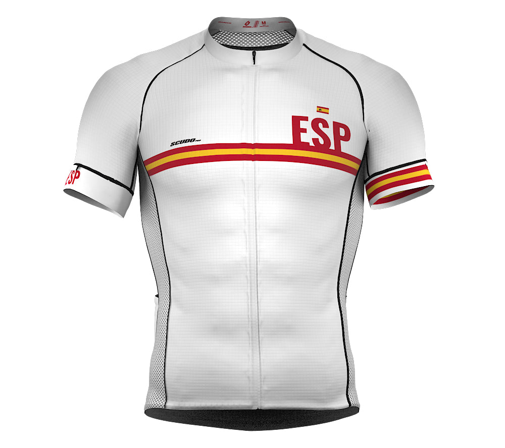 Spain White CODE Short Sleeve Cycling PRO Jersey for Men and WomenSpain White CODE Short Sleeve Cycling PRO Jersey for Men and Women