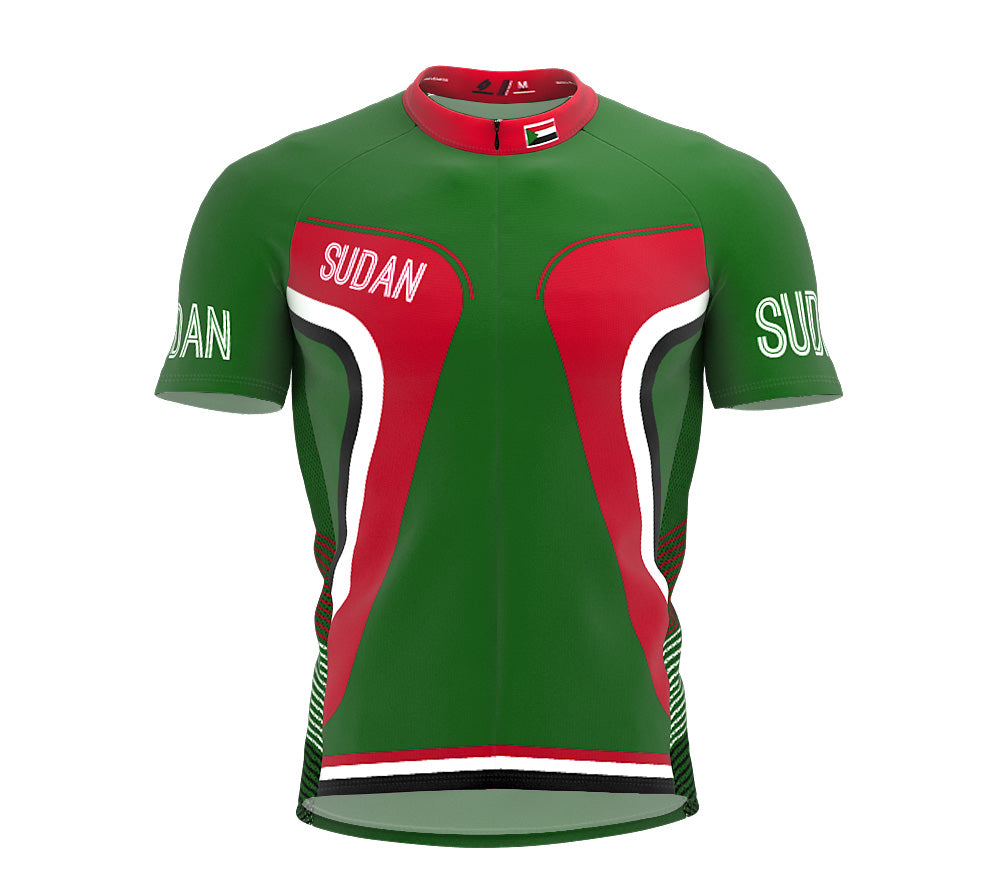 Sudan  Full Zipper Bike Short Sleeve Cycling Jersey