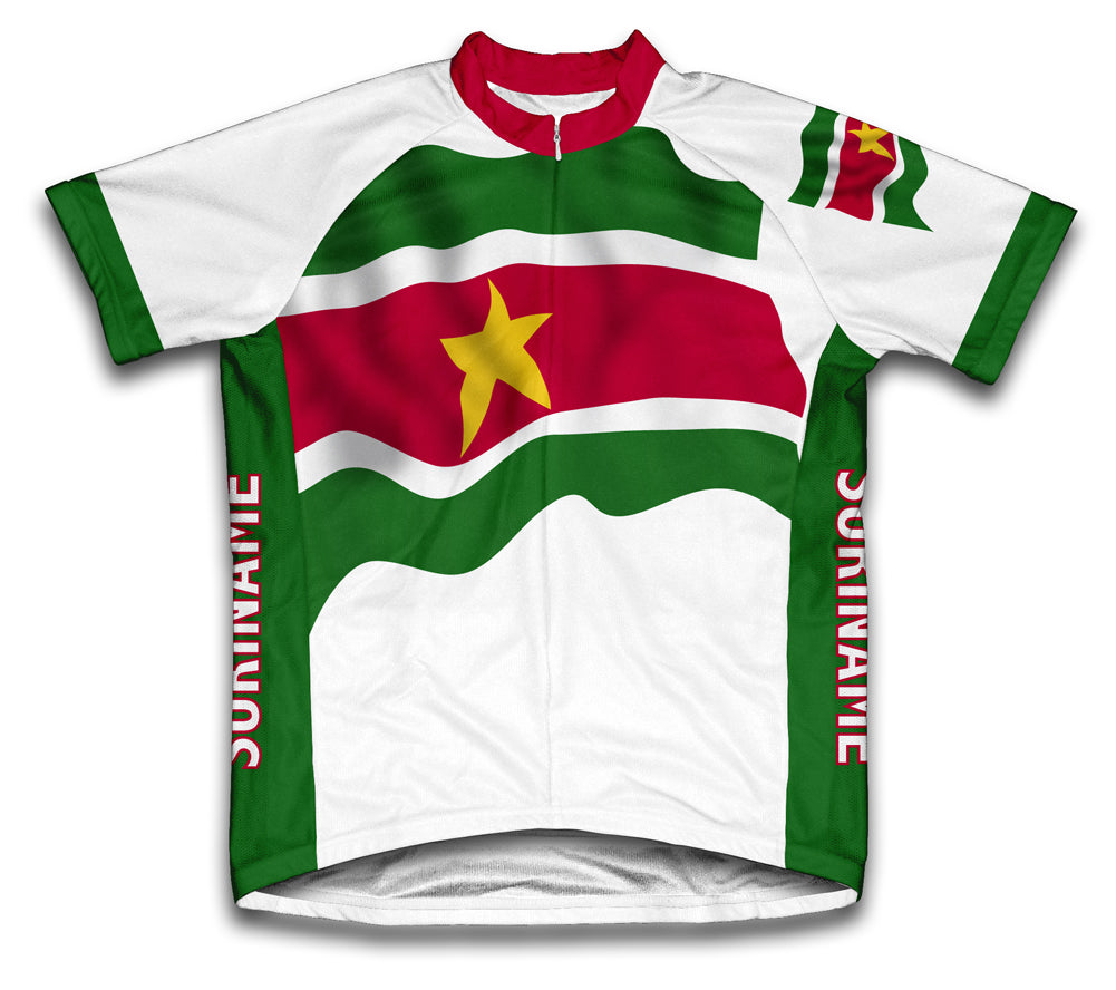 Suriname Flag Cycling Jersey for Men and Women