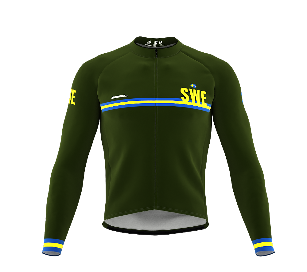 ScudoPro Pro Thermal Long Sleeve Cycling Jersey Country CODE Sweden Green | Men and Women