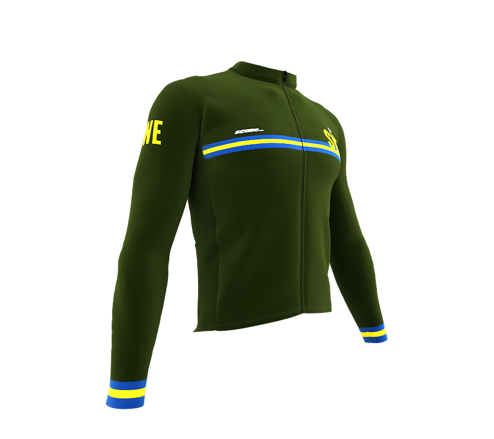 ScudoPro Pro Thermal Long Sleeve Cycling Jersey Country CODE Sweden Green | Men and Women