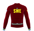 ScudoPro Pro Thermal Long Sleeve Cycling Jersey Country CODE Sweden Vine | Men and Women