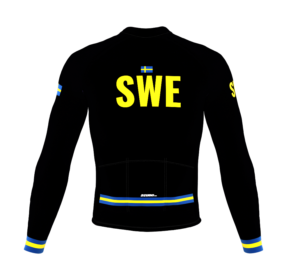 ScudoPro Pro Thermal Long Sleeve Cycling Jersey Country CODE Sweden Black | Men and Women