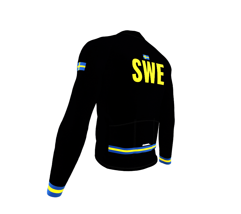 ScudoPro Pro Thermal Long Sleeve Cycling Jersey Country CODE Sweden Black | Men and Women