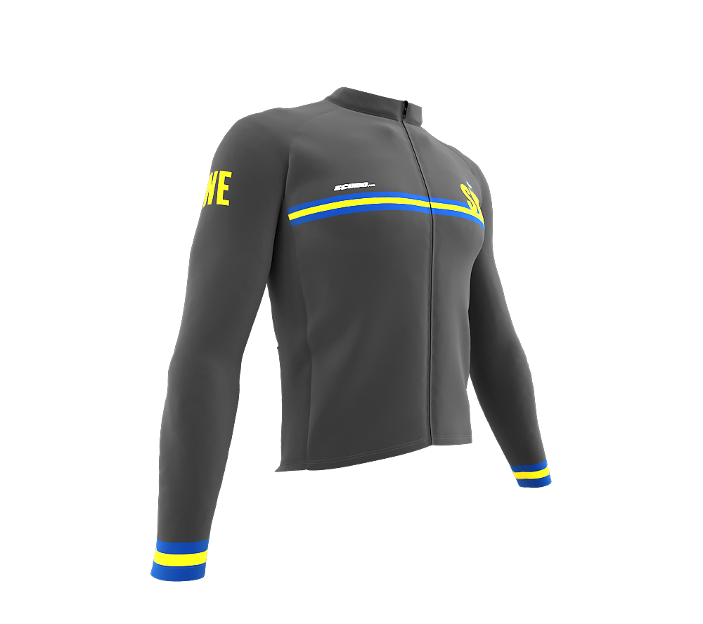 ScudoPro Pro Thermal Long Sleeve Cycling Jersey Country CODE Sweden Gray | Men and Women