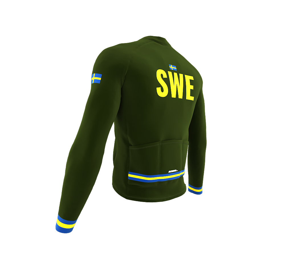 ScudoPro Pro Thermal Long Sleeve Cycling Jersey Country CODE Sweden Green | Men and Women