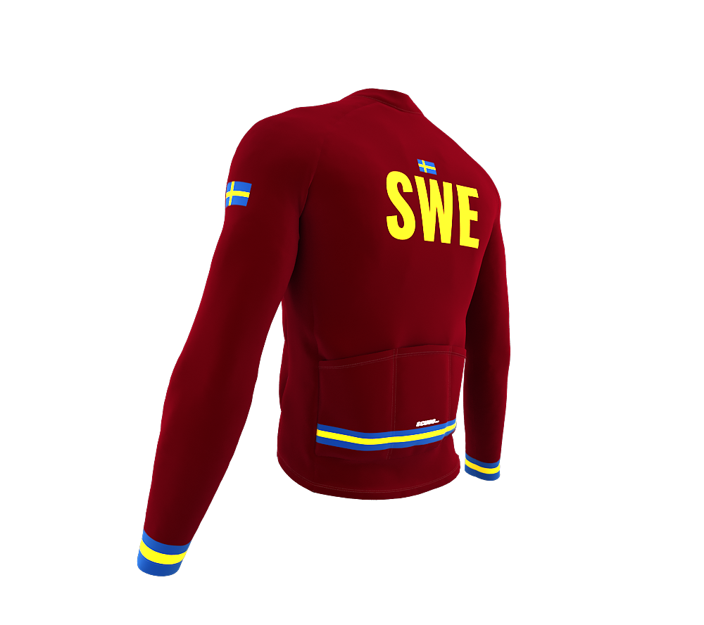 ScudoPro Pro Thermal Long Sleeve Cycling Jersey Country CODE Sweden Vine | Men and Women