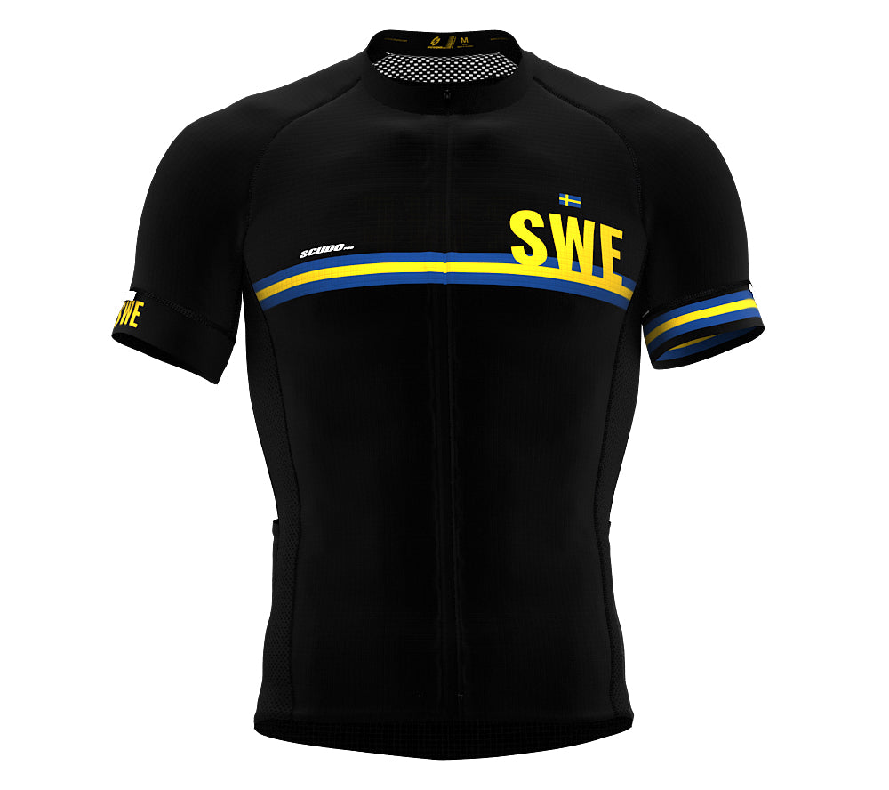 Sweden Black CODE Short Sleeve Cycling PRO Jersey for Men and WomenSweden Black CODE Short Sleeve Cycling PRO Jersey for Men and Women