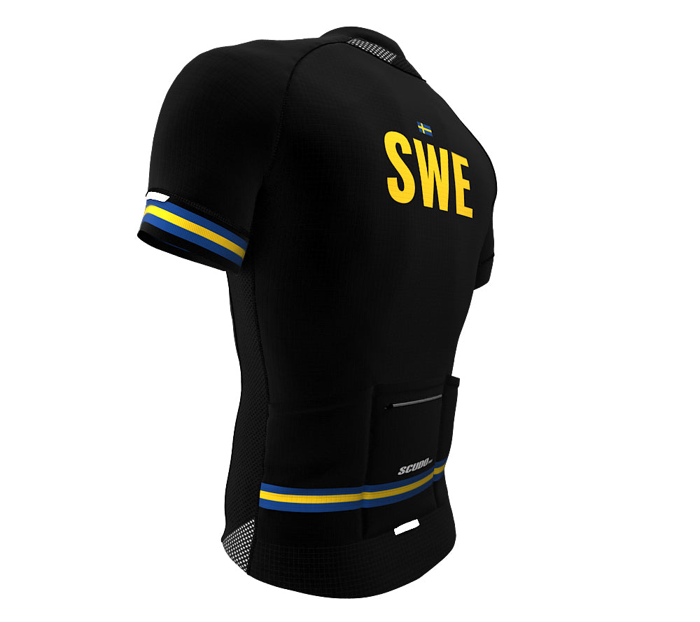 Sweden Black CODE Short Sleeve Cycling PRO Jersey for Men and Women