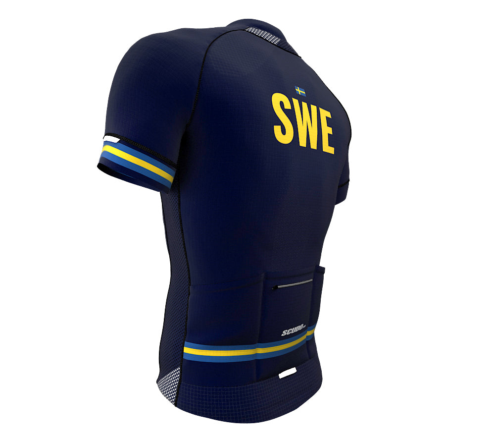Sweden Blue CODE Short Sleeve Cycling PRO Jersey for Men and Women