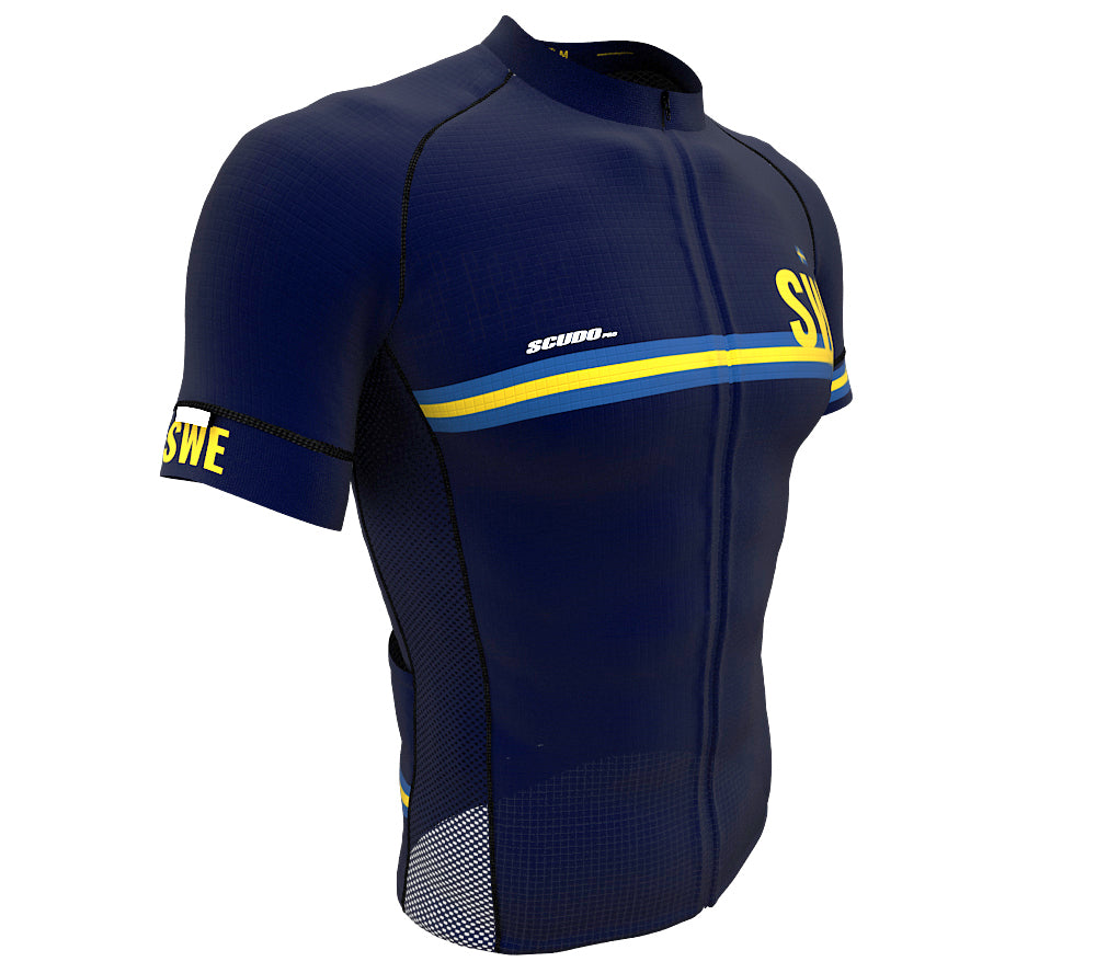 Sweden Blue CODE Short Sleeve Cycling PRO Jersey for Men and Women