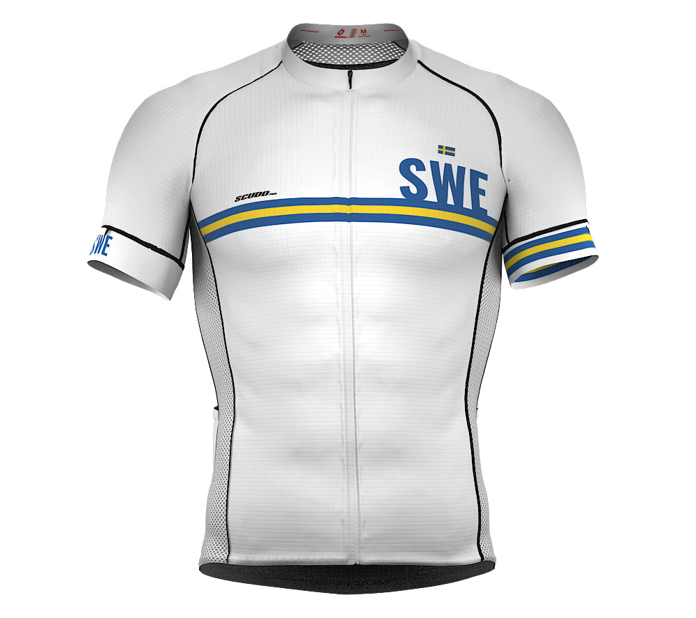 Sweden White CODE Short Sleeve Cycling PRO Jersey for Men and WomenSweden White CODE Short Sleeve Cycling PRO Jersey for Men and Women