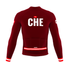 ScudoPro Pro Thermal Long Sleeve Cycling Jersey Country CODE Switzerland Vine | Men and Women