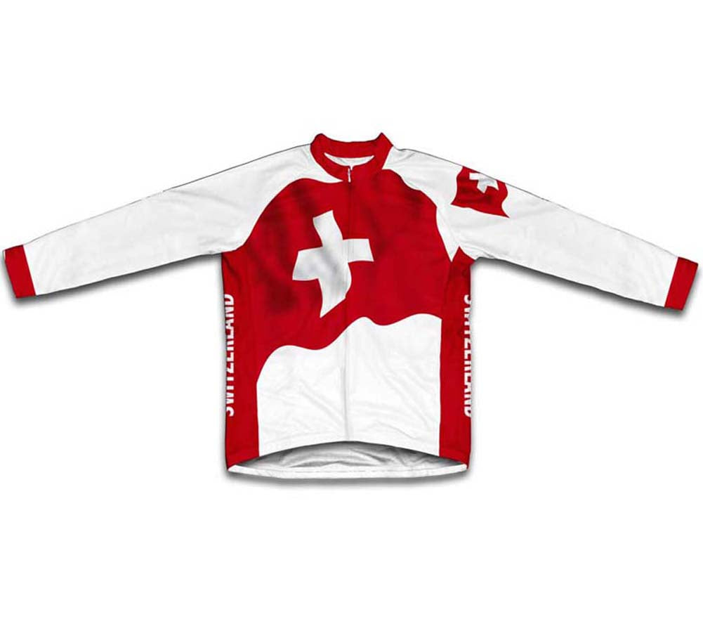 Switzerland Flag Cycling Jersey for Men and Women
