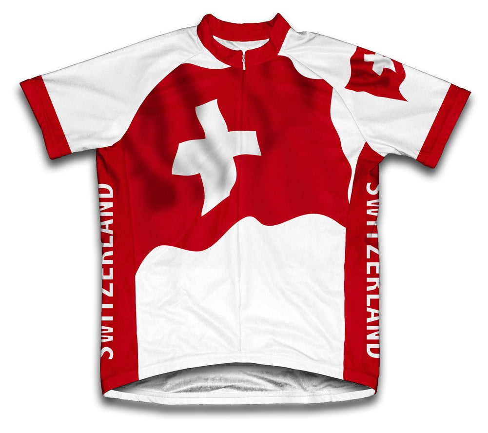 Switzerland Flag Cycling Jersey for Men and Women