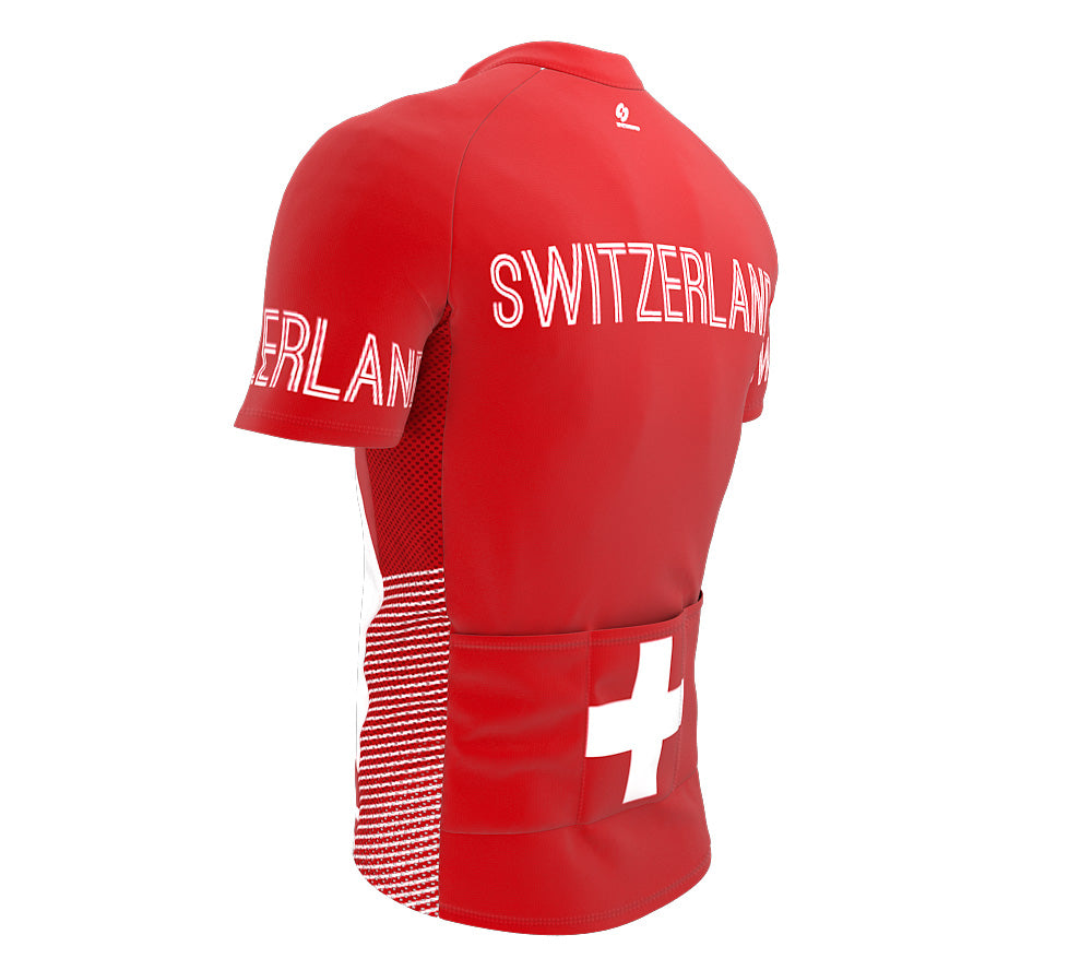 Switzerland  Full Zipper Bike Short Sleeve Cycling Jersey