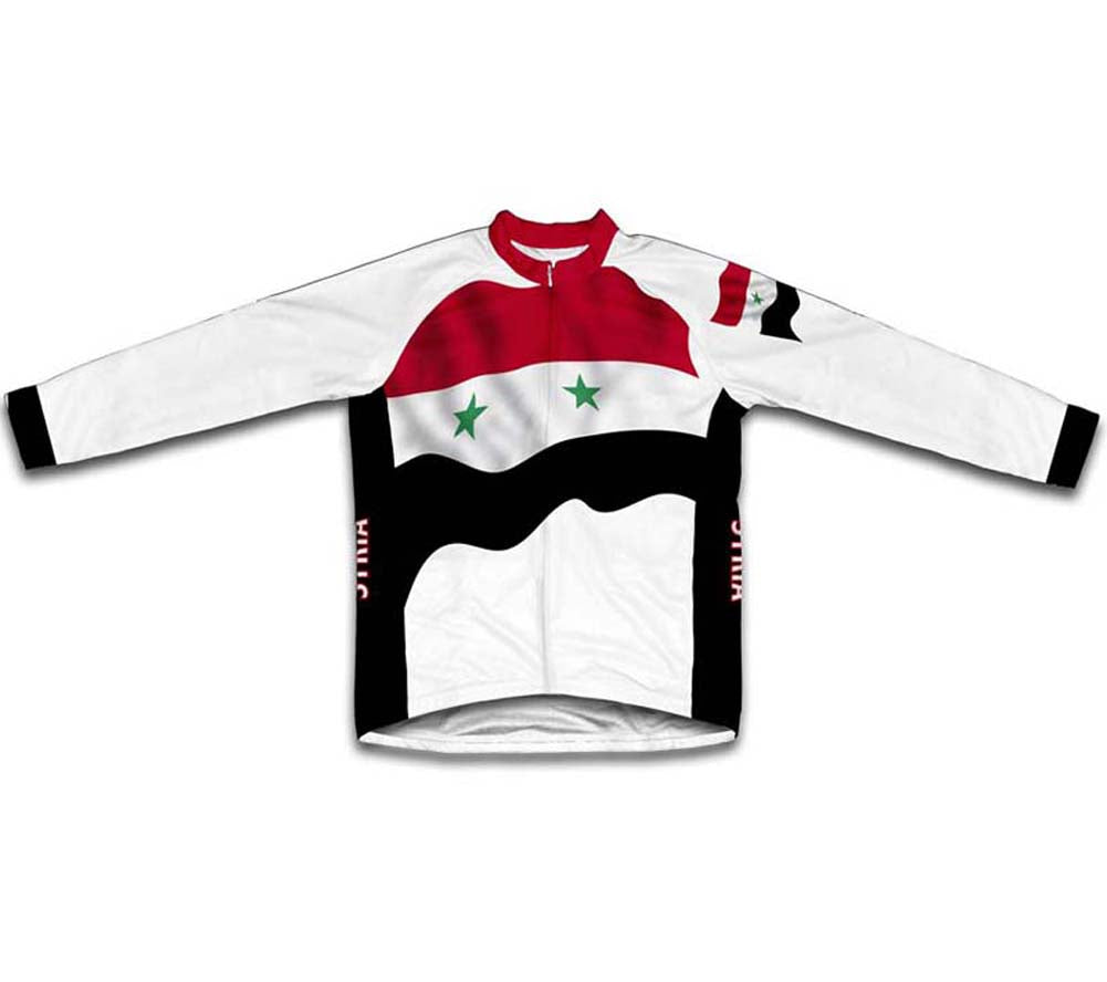 Syria Flag Winter Thermal Cycling Jersey