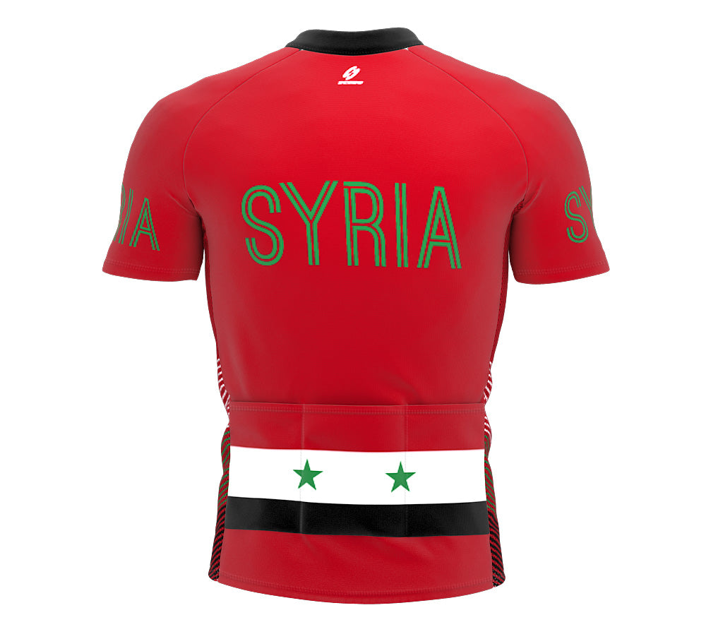 Syria  Full Zipper Bike Short Sleeve Cycling Jersey