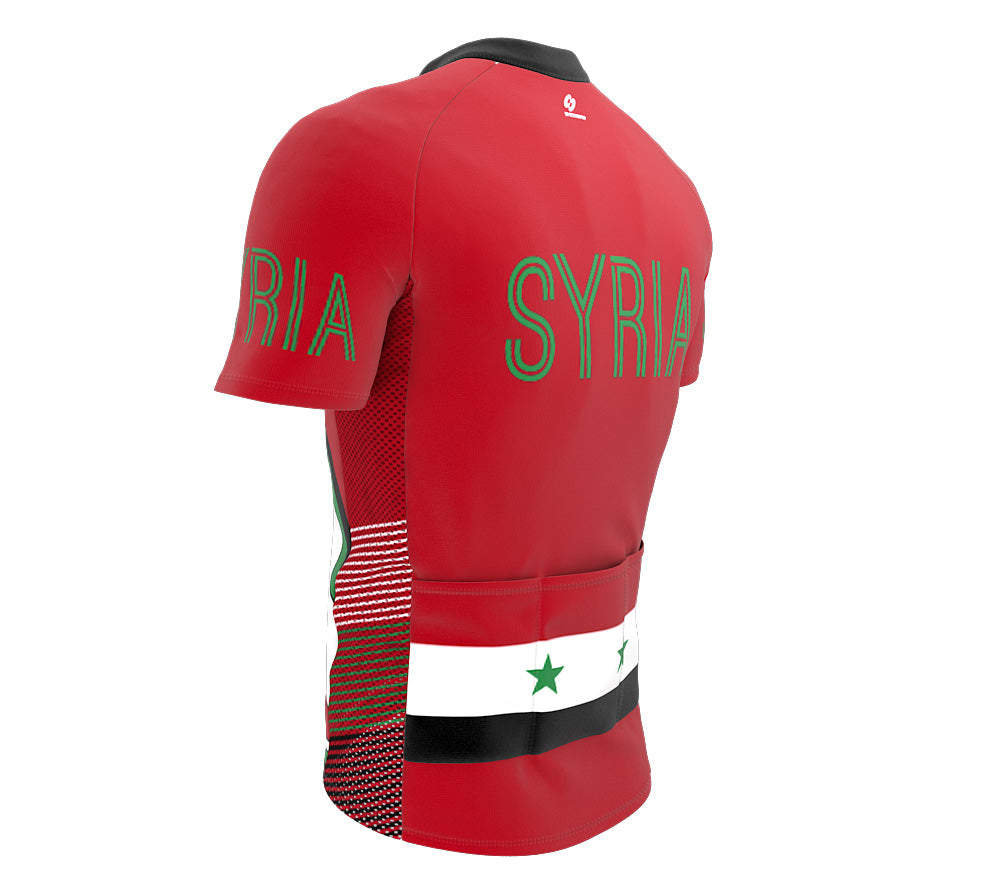 Syria  Full Zipper Bike Short Sleeve Cycling Jersey
